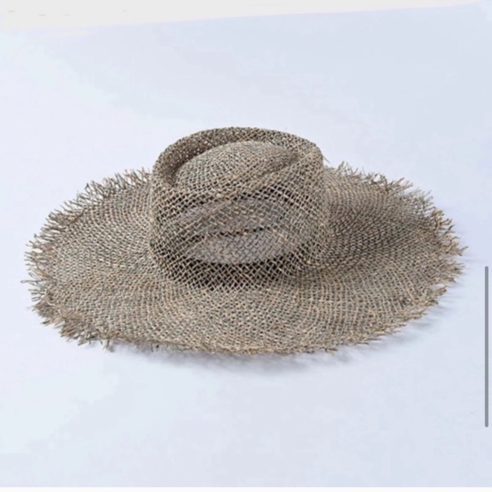 Lack Of Color Seagrass Boater Casual Sun Beach Hat Wide Brim Cap - Picture 11 of 13